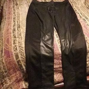 Faux Leather/Nylon legging